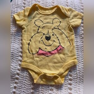 Disney Yellow Winnie the Pooh Bodysuit